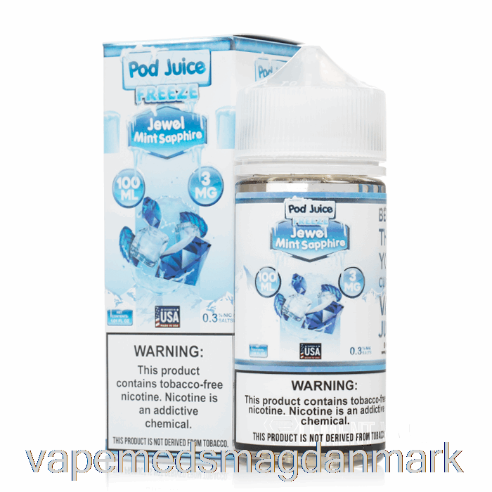 Vape Juice Fryse Juvel Mynte Safir - Pod Juice - 100ml 12mg